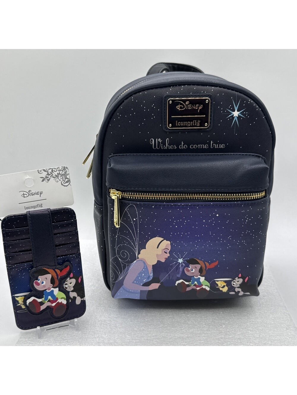 Loungefly Disney Pinocchio Blue Fairy Mini Backpack Card Wallet BoxLunch Exclus